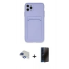 MARSİLYAN™- iPhone 11 Pro Max Kılıf Vadi Çizgi Prime - Siyah 3D Antistatik Hayalet Cam Ekran Koruyucu + Pers Alüminyum Kamera Lens - LT