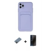 MARSİLYAN™- iPhone 11 Pro Max Kılıf Vadi Çizgi Prime - Siyah 3D Antistatik Hayalet Cam Ekran Koruyucu + Metal Kamera Lens Koruma Cam - SH