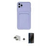 MARSİLYAN™- iPhone 11 Pro Max Kılıf Vadi Çizgi Prime - Siyah 3D Antistatik Hayalet Cam Ekran Koruyucu + Yeşil Pers Alüminyum Kamera Lens