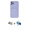 MARSİLYAN™- iPhone 11 Pro Max Kılıf Vadi Çizgi Prime - Siyah 3D Antistatik Seramik Nano Ekran Koruyucu + Rainbow Kamera Lens Koruma Cam - YL