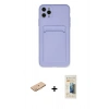 MARSİLYAN™- iPhone 11 Pro Max Kılıf Vadi Çizgi Prime - Siyah 6D Mat Seramik Hayalet Nano Ekran Koruyucu + Turuncu Renkli Kamera Lens Koruma Cam