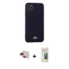 MARSİLYAN™- iPhone 11 Pro Max Kılıf Vadi Çizgi Prime - Siyah 6D Mat Seramik Hayalet Nano Ekran Koruyucu + Pers Alüminyum Kamera Lens - KI
