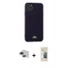 MARSİLYAN™- iPhone 11 Pro Max Kılıf Vadi Çizgi Prime - Siyah 6D Mat Seramik Hayalet Nano Ekran Koruyucu + Pers Alüminyum Kamera Lens - SH