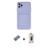MARSİLYAN™- iPhone 11 Pro Max Kılıf Vadi Çizgi Prime - Siyah Bilvis Hayalet Cam Ekran Koruyucu + Metal Kamera Lens Koruma Cam - GD