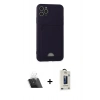 MARSİLYAN™- iPhone 11 Pro Max Kılıf Vadi Çizgi Prime - Siyah Bilvis Hayalet Cam Ekran Koruyucu + Kamera Lens Koruma Cam - SF