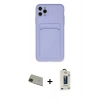 MARSİLYAN™- iPhone 11 Pro Max Kılıf Vadi Çizgi Prime - Siyah Bilvis Hayalet Cam Ekran Koruyucu + Rainbow Kamera Lens Koruma Cam - YL