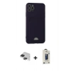 MARSİLYAN™- iPhone 11 Pro Max Kılıf Vadi Çizgi Prime - Siyah Bilvis Hayalet Cam Ekran Koruyucu + Pers Alüminyum Kamera Lens - SH
