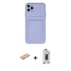MARSİLYAN™- iPhone 11 Pro Max Kılıf Vadi Çizgi Prime - Siyah Bilvis Hayalet Cam Ekran Koruyucu + Turuncu Renkli Kamera Lens Koruma Cam