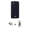 MARSİLYAN™- iPhone 11 Pro Max Kılıf Vadi Çizgi Prime - Siyah Bilvis Hayalet Cam Ekran Koruyucu + Yeşil Pers Alüminyum Kamera Lens