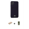 MARSİLYAN™- iPhone 11 Pro Max Kılıf Vadi Çizgi Prime - Siyah Joko Magic 5D Hayalet Cam + Renkli Kamera Lens Koruma Cam - TU