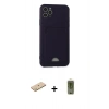 MARSİLYAN™- iPhone 11 Pro Max Kılıf Vadi Çizgi Prime - Siyah Joko Magic 5D Hayalet Cam + Sarı Renkli Kamera Lens Koruma Cam