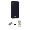 MARSİLYAN™- iPhone 11 Pro Max Kılıf Vadi Çizgi Prime - Siyah Mat Seramik Nano Ekran Koruyucu + Gümüş Metal Kamera Lens Koruma Cam