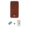MARSİLYAN™- iPhone 11 Pro Max Kılıf Vadi Çizgi Prime - Siyah Mat Seramik Nano Ekran Koruyucu + Metal Kamera Lens Koruma Cam - MR
