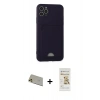 MARSİLYAN™- iPhone 11 Pro Max Kılıf Vadi Çizgi Prime - Siyah Mat Seramik Nano Ekran Koruyucu + Rainbow Kamera Lens Koruma Cam - GD