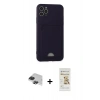 MARSİLYAN™- iPhone 11 Pro Max Kılıf Vadi Çizgi Prime - Siyah Mat Seramik Nano Ekran Koruyucu + Pers Alüminyum Kamera Lens - SH