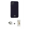 MARSİLYAN™- iPhone 11 Pro Max Kılıf Vadi Çizgi Prime - Siyah Mat Seramik Nano Ekran Koruyucu + Pers Alüminyum Kamera Lens - YL