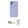 MARSİLYAN™- iPhone 11 Pro Max Kılıf Vadi Çizgi Prime - Siyah Mat Seramik Nano Ekran Koruyucu + Rainbow Kamera Lens Koruma Cam - YL