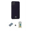MARSİLYAN™- iPhone 11 Pro Max Kılıf Vadi Çizgi Prime - Siyah Polymer Nano Ekran Koruyucu + Metal Kamera Lens Koruma Cam - GS