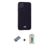 MARSİLYAN™- iPhone 11 Pro Max Kılıf Vadi Çizgi Prime - Siyah Polymer Nano Ekran Koruyucu + Metal Kamera Lens Koruma Cam - AKYL
