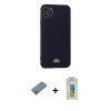 MARSİLYAN™- iPhone 11 Pro Max Kılıf Vadi Çizgi Prime - Siyah Polymer Nano Ekran Koruyucu + Metal Kamera Lens Koruma Cam - MR