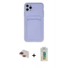 MARSİLYAN™- iPhone 11 Pro Max Kılıf Vadi Çizgi Prime - Siyah Polymer Nano Ekran Koruyucu + Pers Alüminyum Kamera Lens - KI
