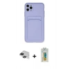 MARSİLYAN™- iPhone 11 Pro Max Kılıf Vadi Çizgi Prime - Siyah Polymer Nano Ekran Koruyucu + Pers Alüminyum Kamera Lens - SH