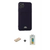 MARSİLYAN™- iPhone 11 Pro Max Kılıf Vadi Çizgi Prime - Siyah Polymer Nano Ekran Koruyucu + Renkli Kamera Lens Koruma Cam - SI