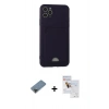 MARSİLYAN™- iPhone 11 Pro Max Kılıf Vadi Çizgi Prime - Siyah Seramik Nano Ekran Koruyucu + Metal Kamera Lens Koruma Cam - SH