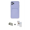 MARSİLYAN™- iPhone 11 Pro Max Kılıf Vadi Çizgi Prime - Siyah Seramik Nano Ekran Koruyucu + Rainbow Kamera Lens Koruma Cam - YL
