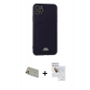 MARSİLYAN™- iPhone 11 Pro Max Kılıf Vadi Çizgi Prime - Siyah Seramik Nano Ekran Koruyucu + Rainbow Kamera Lens Koruma Cam - GD