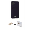 MARSİLYAN™- iPhone 11 Pro Max Kılıf Vadi Çizgi Prime - Siyah Seramik Nano Ekran Koruyucu + Renkli Kamera Lens Koruma Cam - YL