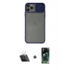 MARSİLYAN™- iPhone 11 Pro Max Kılıf Vadi Çizgi - Şeffaf 360 Full Body Arka Koruyucu + Kamera Lens Koruma Cam - SF