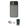MARSİLYAN™- iPhone 11 Pro Max Kılıf Vadi Çizgi - Şeffaf 360 Full Body Arka Koruyucu + Pers Alüminyum Kamera Lens - KI