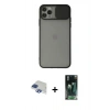 MARSİLYAN™- iPhone 11 Pro Max Kılıf Vadi Çizgi - Şeffaf 360 Full Body Arka Koruyucu + Pers Alüminyum Kamera Lens - LT
