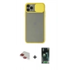 MARSİLYAN™- iPhone 11 Pro Max Kılıf Vadi Çizgi - Şeffaf 360 Full Body Arka Koruyucu + Pers Alüminyum Kamera Lens - KI