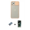 MARSİLYAN™- iPhone 11 Pro Max Kılıf Vadi Çizgi - Şeffaf 360 Full Body Arka Koruyucu + Shine Kamera Lens Koruma Cam - PE