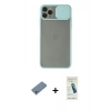 MARSİLYAN™- iPhone 11 Pro Max Kılıf Vadi Çizgi - Şeffaf Pasifik Cam Ekran Koruyucu + Shine Kamera Lens Koruma Cam - GS