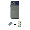 MARSİLYAN™- iPhone 11 Pro Max Kılıf Vadi Çizgi - Siyah 20D Premium Cam Ekran Koruyucu + Metal Kamera Lens Koruma Cam - AKYL