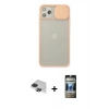 MARSİLYAN™- iPhone 11 Pro Max Kılıf Vadi Çizgi - Siyah 34D Hayalet Izgaralı Cam + Pers Alüminyum Kamera Lens - SH