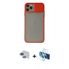 MARSİLYAN™- iPhone 11 Pro Max Kılıf Vadi Çizgi - Siyah 3D Antistatik Seramik Nano Ekran Koruyucu + Pers Alüminyum Kamera Lens - LT