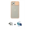 MARSİLYAN™- iPhone 11 Pro Max Kılıf Vadi Çizgi - Siyah 3D Antistatik Seramik Nano Ekran Koruyucu + Pers Alüminyum Kamera Lens - YL