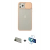 MARSİLYAN™- iPhone 11 Pro Max Kılıf Vadi Çizgi - Siyah 3D Antistatik Seramik Nano Ekran Koruyucu + Rainbow Kamera Lens Koruma Cam - YL