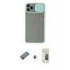 MARSİLYAN™- iPhone 11 Pro Max Kılıf Vadi Çizgi - Siyah 6D Mat Seramik Hayalet Nano Ekran Koruyucu + Shine Kamera Lens Koruma Cam - GI