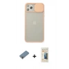 MARSİLYAN™- iPhone 11 Pro Max Kılıf Vadi Çizgi - Siyah 6D Mat Seramik Hayalet Nano Ekran Koruyucu + Metal Kamera Lens Koruma Cam - GD