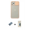 MARSİLYAN™- iPhone 11 Pro Max Kılıf Vadi Çizgi - Siyah 6D Mat Seramik Hayalet Nano Ekran Koruyucu + Metal Kamera Lens Koruma Cam - MI