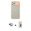 MARSİLYAN™- iPhone 11 Pro Max Kılıf Vadi Çizgi - Siyah 6D Mat Seramik Hayalet Nano Ekran Koruyucu + Pers Alüminyum Kamera Lens - SH