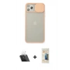 MARSİLYAN™- iPhone 11 Pro Max Kılıf Vadi Çizgi - Siyah 6D Mat Seramik Hayalet Nano Ekran Koruyucu + Kamera Lens Koruma Cam - SF