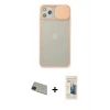 MARSİLYAN™- iPhone 11 Pro Max Kılıf Vadi Çizgi - Siyah 6D Mat Seramik Hayalet Nano Ekran Koruyucu + Rainbow Kamera Lens Koruma Cam - YL
