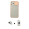 MARSİLYAN™- iPhone 11 Pro Max Kılıf Vadi Çizgi - Siyah Bilvis Hayalet Cam Ekran Koruyucu + Pers Alüminyum Kamera Lens - YL