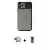 MARSİLYAN™- iPhone 11 Pro Max Kılıf Vadi Çizgi - Siyah Joko Magic 5D Hayalet Cam + Pers Alüminyum Kamera Lens - LT